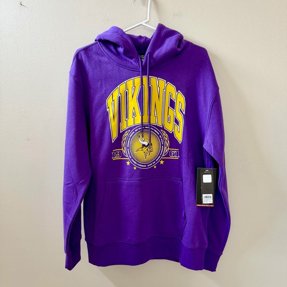 NFL Team Apparel Minnesota Vikings Sweatshirt Hoodie, Sz M